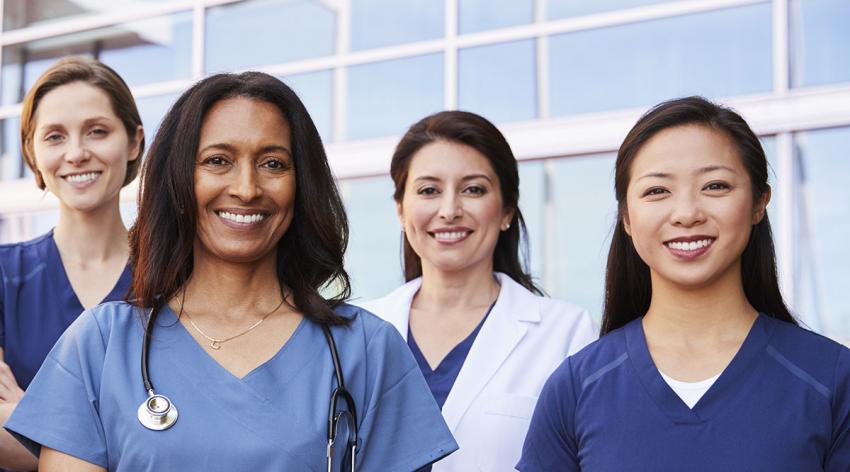 Group of diverse women in medicine