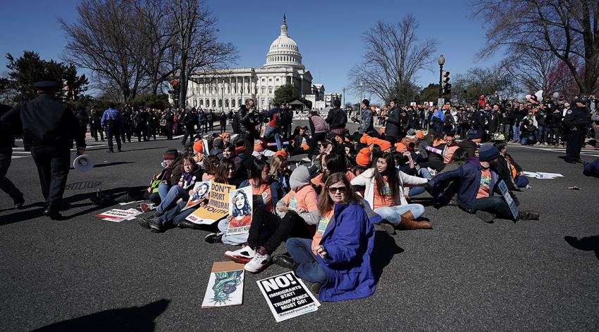 DACA protestors on Capitol Hill in Washington, D.C.