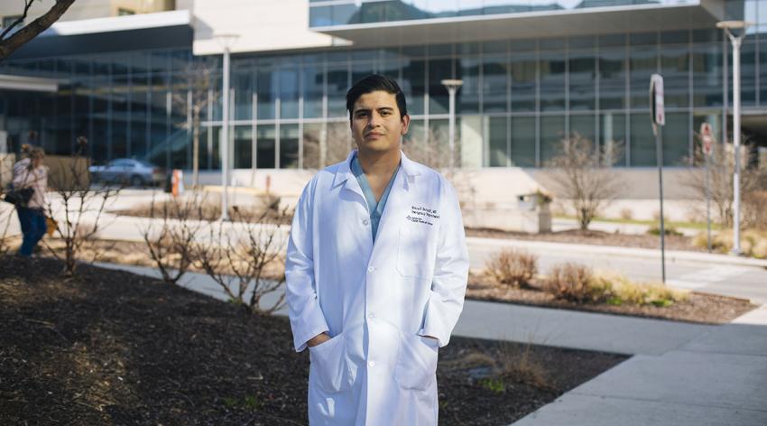 Manuel Bernal, MD, a second-year medical resident at Advocate Christ Medical Center, has treated COVID-19 patients while awaiting the Supreme Court ruling on the Deferred Action for Childhood Arrivals program that allows him to work as a physician