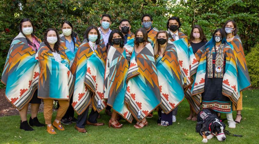 A blanketing ceremony closed out the 2020-2021 Wy’east Postbaccalaureate Pathway program for American Indian and Alaska Native students headed to medical school.