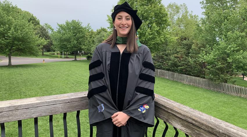 On Saturday, May 16, Jourdaen Sanchez will join her classmates from the University of Kansas School of Medicine on a Zoom call to celebrate their accomplishments