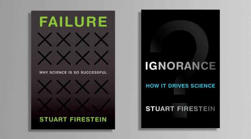 Front covers of: Failure: Why Science Is So Successful and Ignorance: How it Drives Science