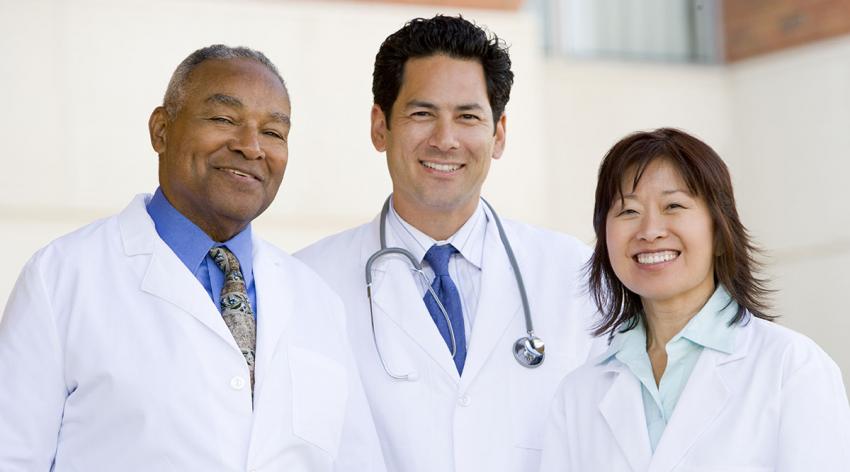 Group of diverse doctors